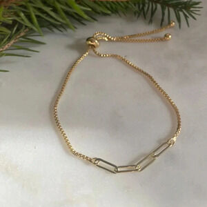 Gold Plated Dainty Adjustable Bracelet